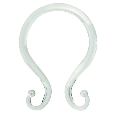 Kenney Mfg Rust-Proof Plastic Shower Curtain Double Hooks, Set of 12, Clear KN61211V2
